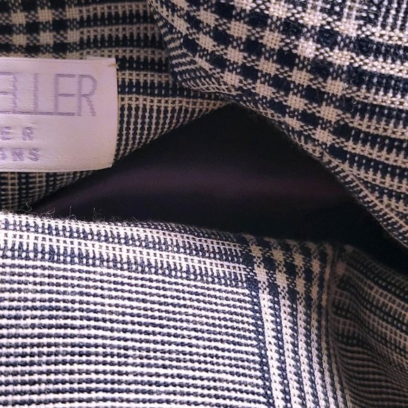 Vintage David Hayes Bonwit Teller Plaid Preppy Dark Academia Plaid Blazer Jacket - Picture 5 of 8